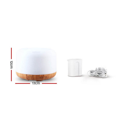 Devanti Aroma Diffuser Aromatherapy Humidifier 500ml DIFF-202LW-LW
