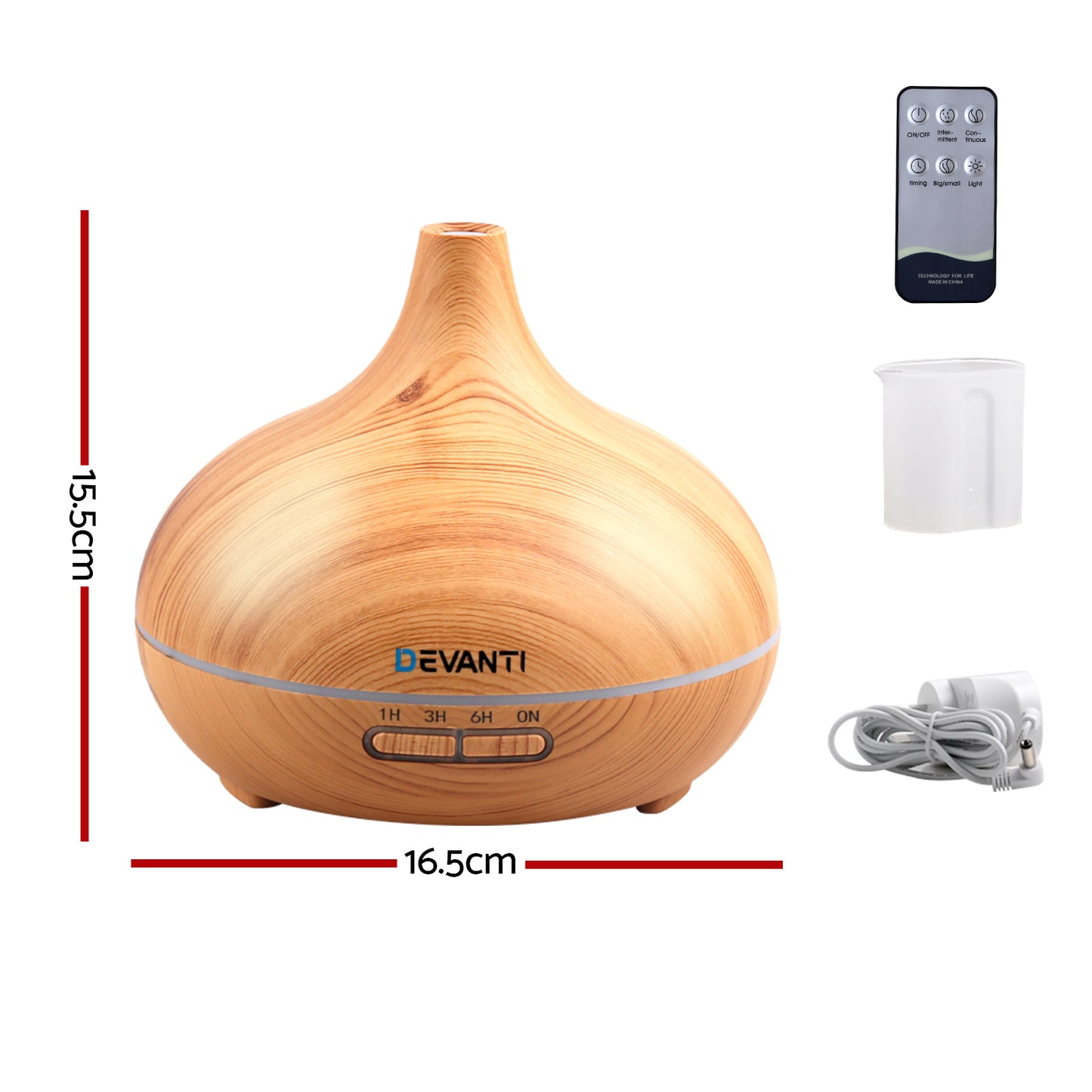Devanti Aroma Diffuser Aromatherapy Humidifier 300ml DIFF-307-LW