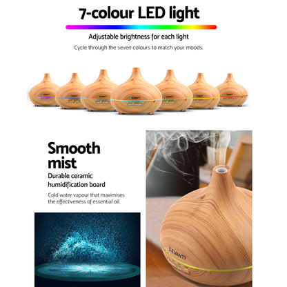 Devanti Aroma Diffuser Aromatherapy Humidifier 300ml DIFF-307-LW