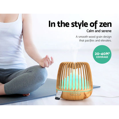 Devanti Aroma Diffuser Aromatherapy Remote 500ml DIFF-506-LW