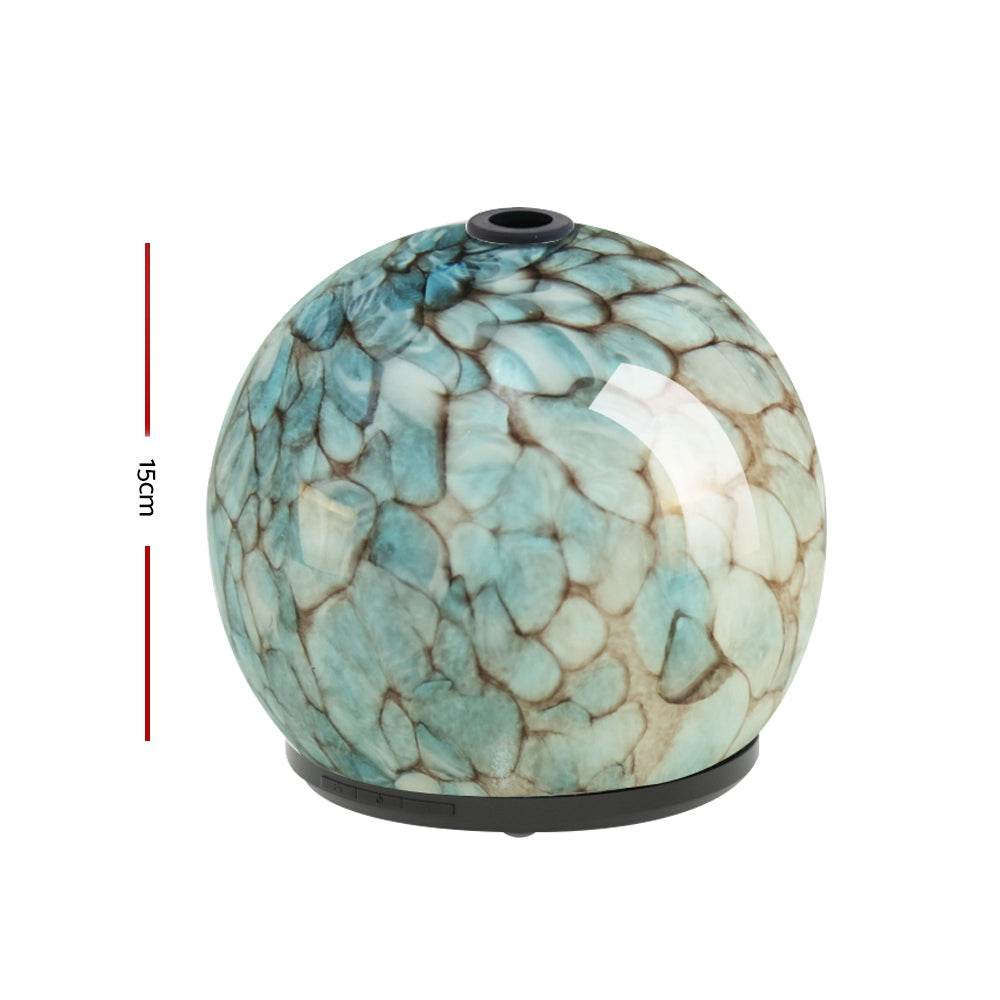 Devanti Aroma Diffuser Aromatherapy Glass 240ml DIFF-515-BL