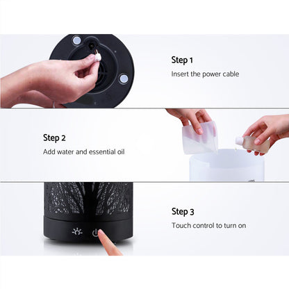 Devanti Aroma Diffuser Aromatherapy Black 160ml DIFF-802T-BK