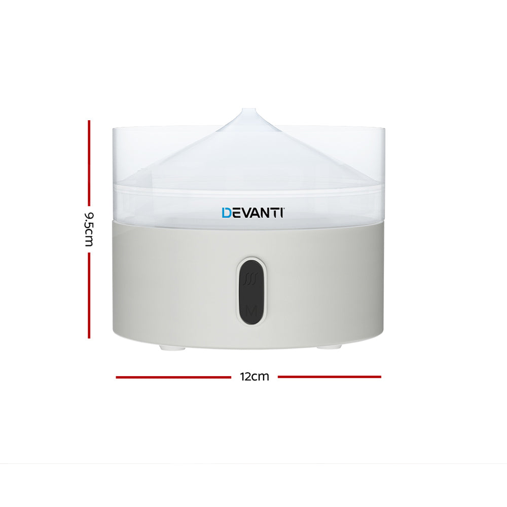 Devanti Aroma Diffuser Aromatherapy Humidifier 220ml DIFF-A6-WH