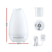 Devanti Ultrasonic Essential Oil Aroma Diffuser Aromatherapy Cool Mist Humidifier w/ LED Light 300ml DIFF-AD925-WH