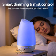 Devanti Ultrasonic Essential Oil Aroma Diffuser Aromatherapy Cool Mist Humidifier w/ LED Light 300ml DIFF-AD926-WH
