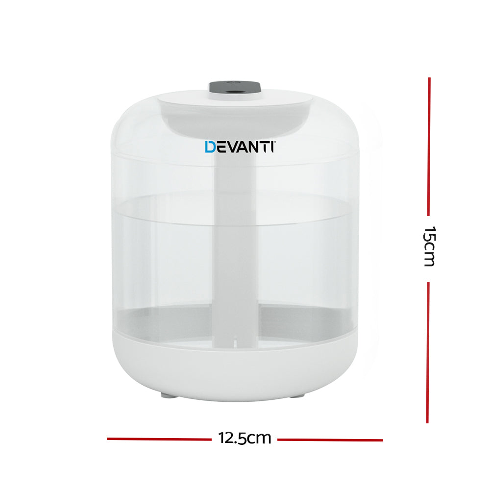 Devanti Aroma Diffuser Aromatherapy Humidifier 1L DIFF-BF143-WH