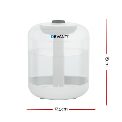 Devanti Aroma Diffuser Aromatherapy Humidifier 1L DIFF-BF143-WH