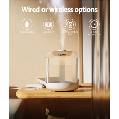 Devanti Aroma Diffuser Aromatherapy Humidifier 1L DIFF-BF143-WH