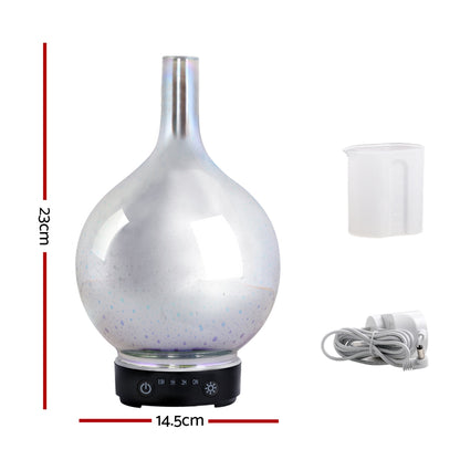 Devanti Aroma Diffuser Aromatherapy 3D Glass 100ml DIFF-G3-DW
