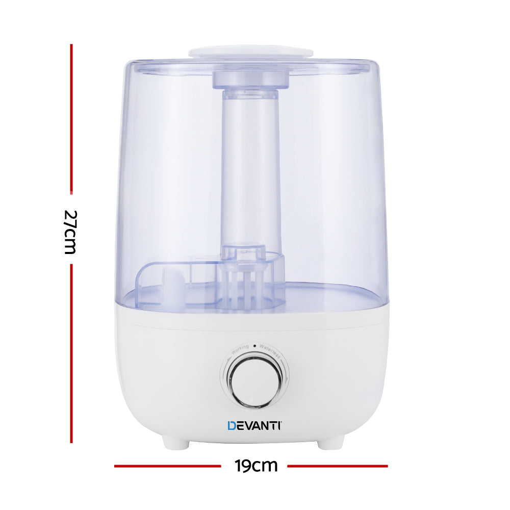 Devanti Aroma Diffuser Aromatherapy Humidifier 4L DIFF-HM-D021-WH