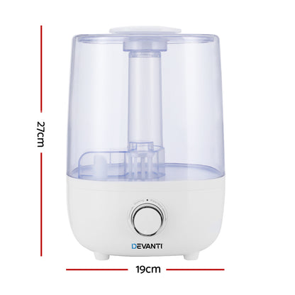 Devanti Aroma Diffuser Aromatherapy Humidifier 4L DIFF-HM-D021-WH