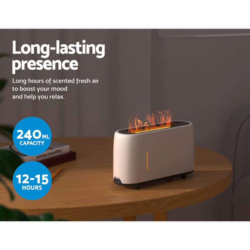 Devanti Aroma Diffuser Aromatherapy Flame 240ml DIFF-HZ003-WH