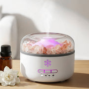 Devanti 150ml Salt Lamp Aroma Diffuser Ultrasonic Humidifier Purifier 7 LED Colors DIFF-SALT02-WH