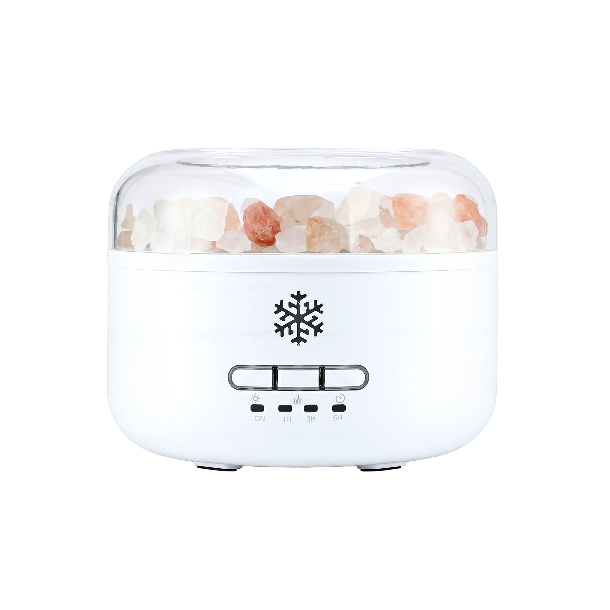 Devanti 150ml Salt Lamp Aroma Diffuser Ultrasonic Humidifier Purifier 7 LED Colors DIFF-SALT02-WH