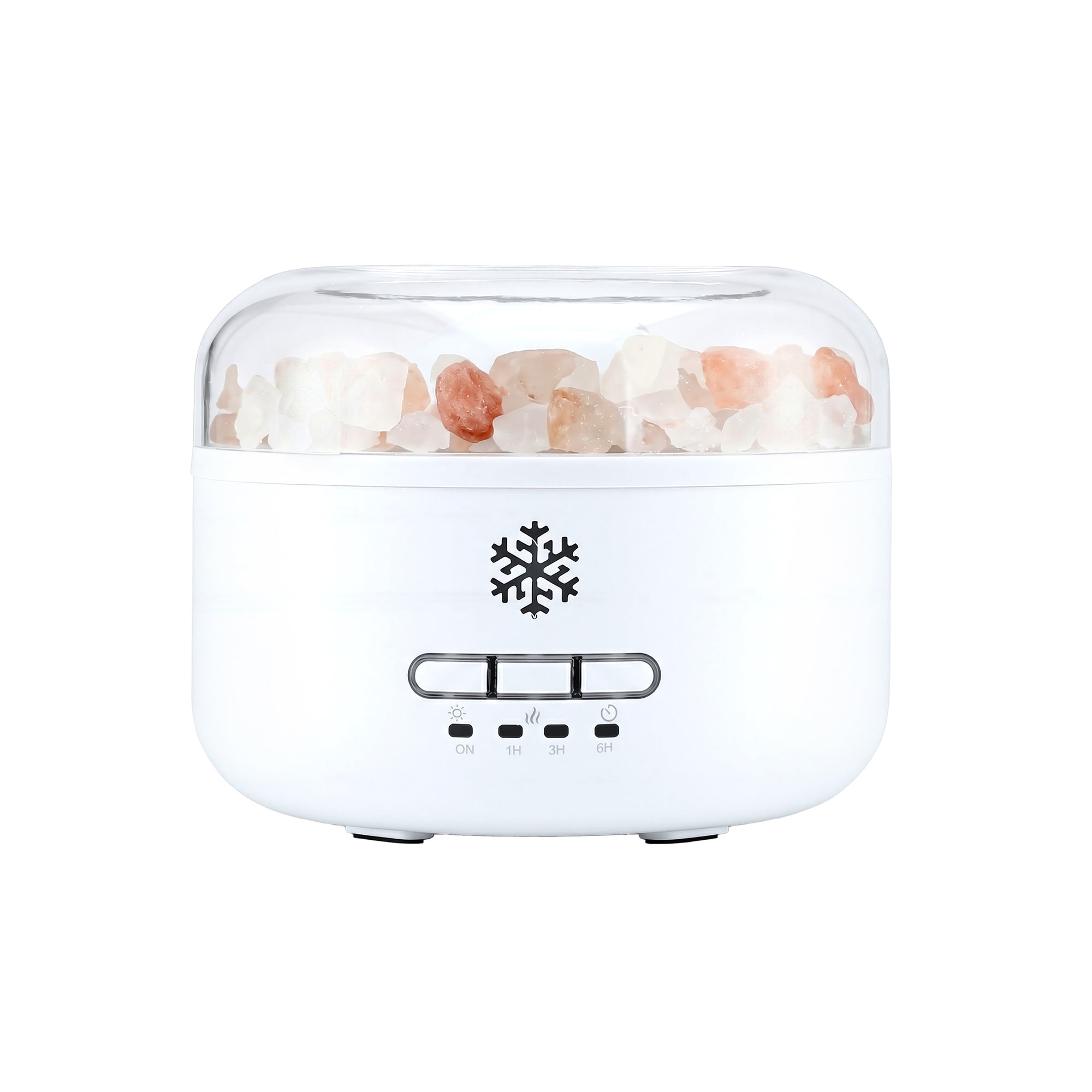 Devanti 150ml Salt Lamp Aroma Diffuser Ultrasonic Humidifier Purifier 7 LED Colors DIFF-SALT02-WH