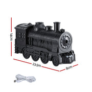 Devanti Train Aroma Diffuser Essential Oil Humidifier 300ml Smoke Ring LED Timer DIFF-TRAIN-BK