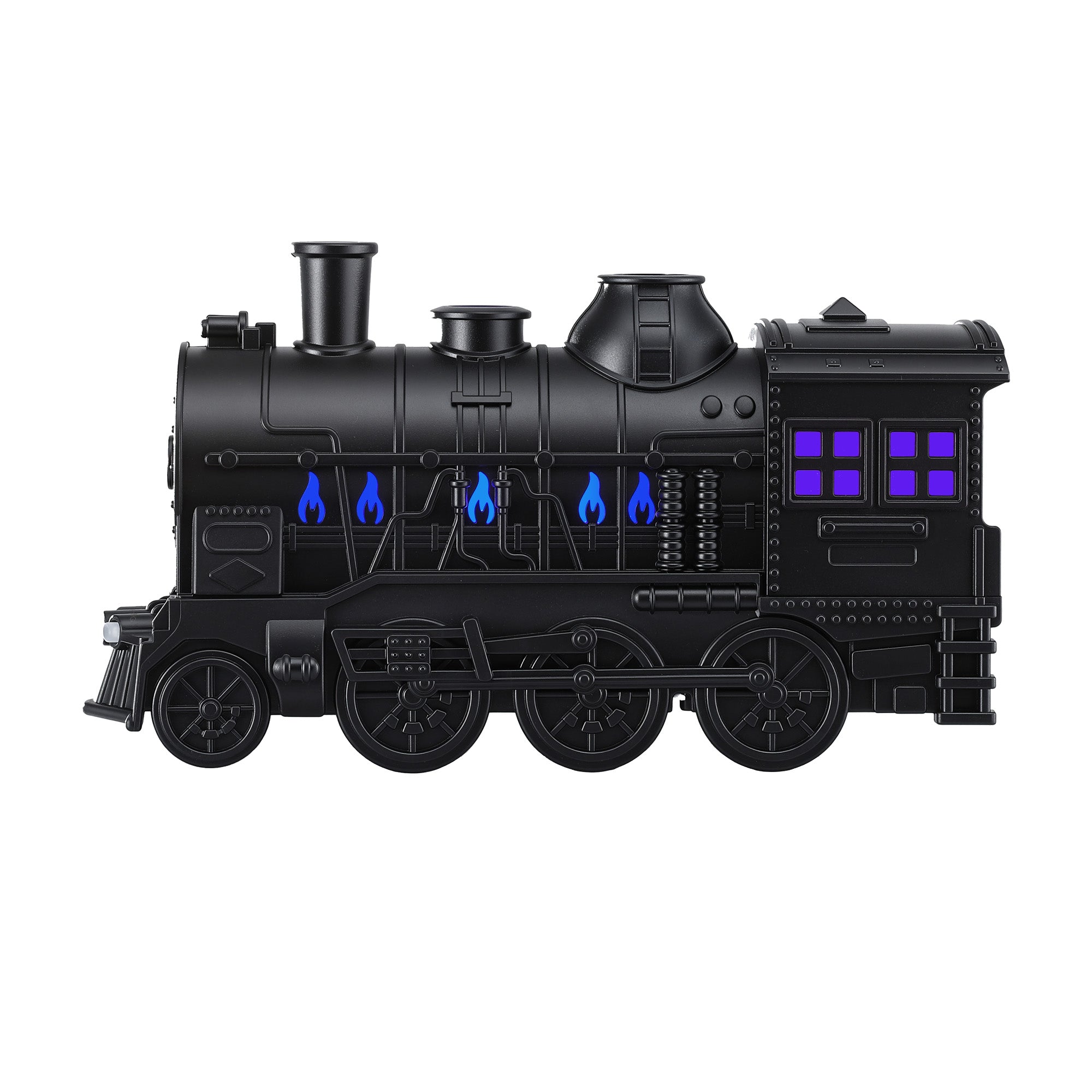 Devanti Train Aroma Diffuser Essential Oil Humidifier 300ml Smoke Ring LED Timer DIFF-TRAIN-BK