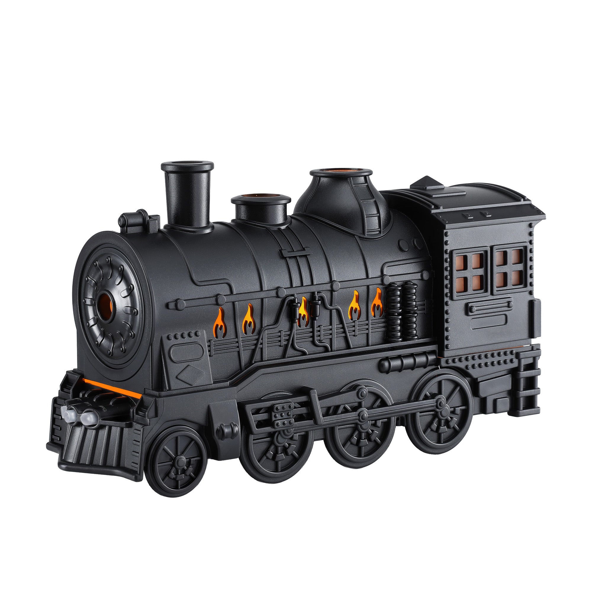 Devanti Train Aroma Diffuser Essential Oil Humidifier 300ml Smoke Ring LED Timer DIFF-TRAIN-BK