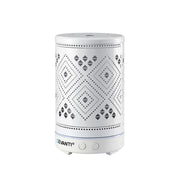 Devanti Ultrasonic Aroma Diffuser Aromatherapy 100ml LED Lights Iron Humidifier Forest DIFF-TY162-WH
