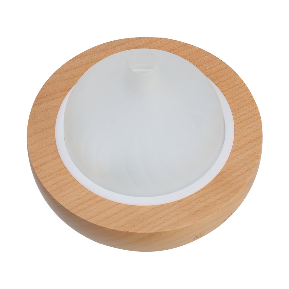 Devanti Aroma Aromatherapy Diffuser LED Oil Ultrasonic Air Humidifier Glass Wood DIFF-X013-LW