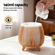 Devanti Ultrasonic Aroma Diffuser Aromatherapy 140ml LED Lights Iron Humidifier Forest Deep Wood DIFF-YX105-LW