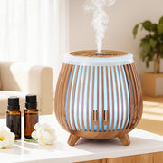 Devanti Ultrasonic Aroma Diffuser Aromatherapy 140ml LED Lights Iron Humidifier Forest Deep Wood DIFF-YX105-LW