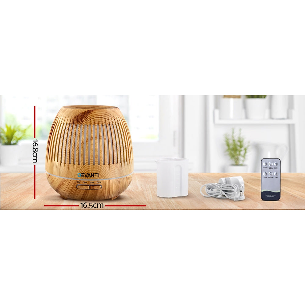 Devanti Aroma Diffuser Aromatherapy Humidifier 400ml DIFF-YX130-LW