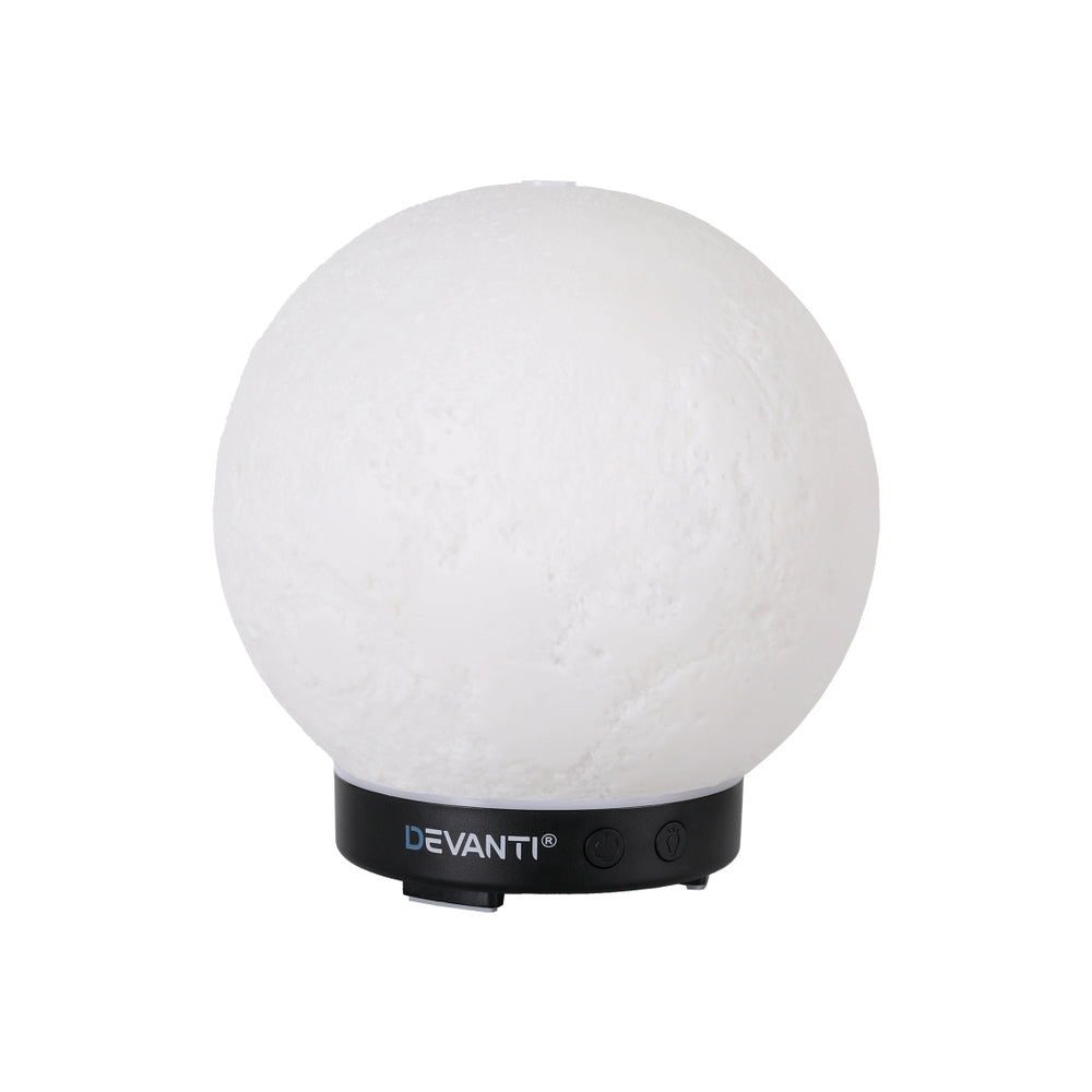 Devanti Ultrasonic Aroma Diffuser Aromatherapy Moon Lamp 100ml DIFF-YX145-WH
