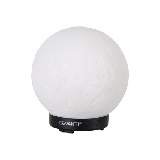 Devanti Ultrasonic Aroma Diffuser Aromatherapy Moon Lamp 100ml DIFF-YX145-WH