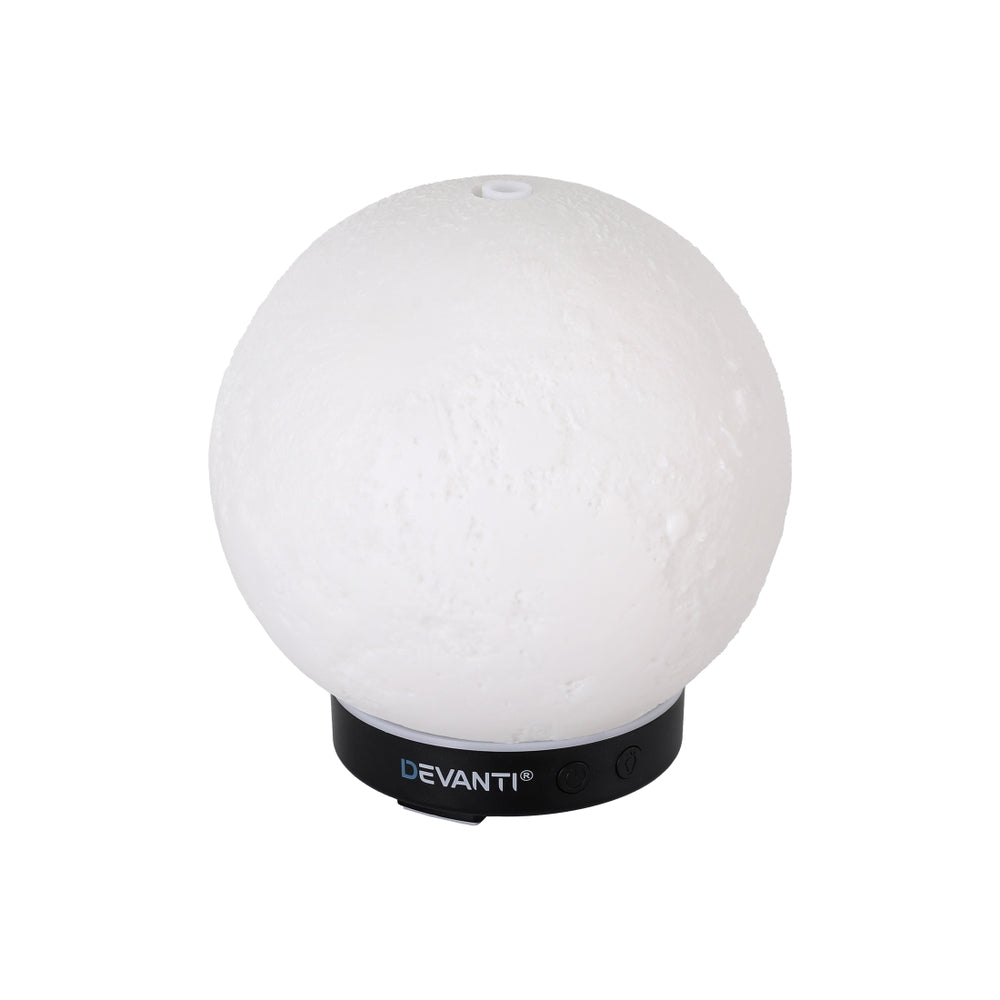 Devanti Ultrasonic Aroma Diffuser Aromatherapy Moon Lamp 100ml DIFF-YX145-WH