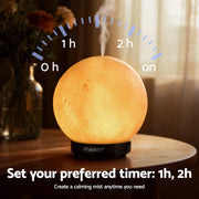 Devanti Ultrasonic Aroma Diffuser Aromatherapy Moon Lamp 100ml DIFF-YX145-WH