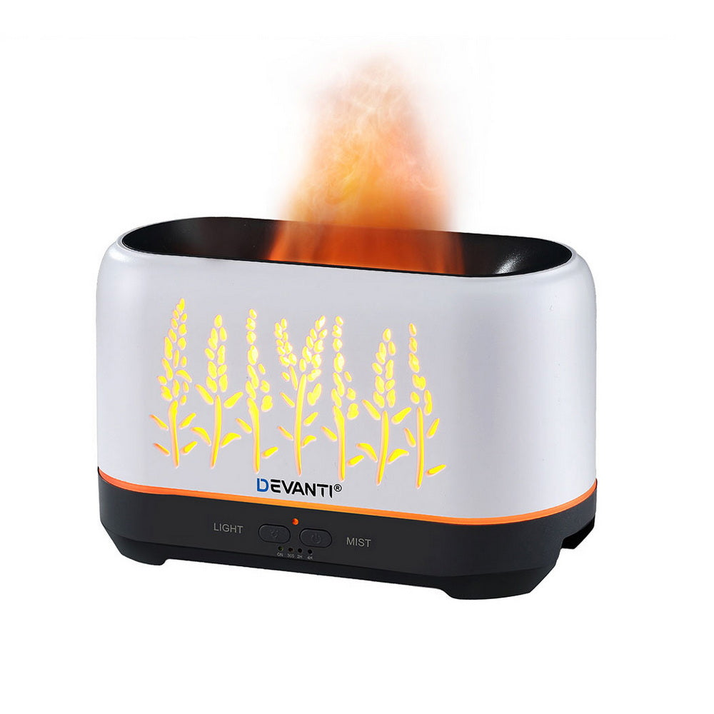 Devanti Aroma Diffuser Aromatherapy Flame 200ml DIFF-YX1689-WH