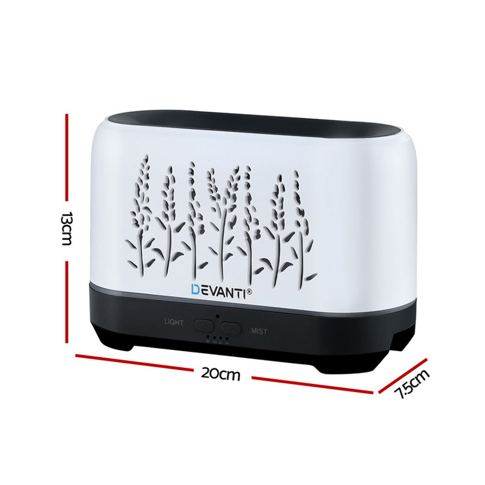 Devanti Aroma Diffuser Aromatherapy Flame 200ml DIFF-YX1689-WH