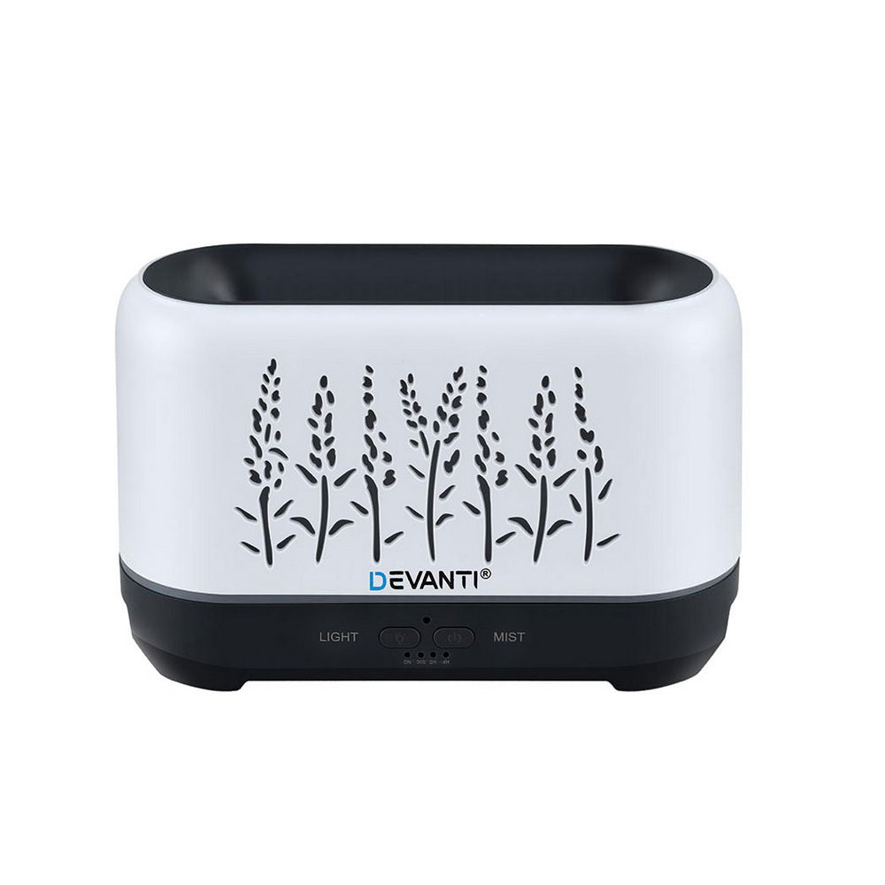 Devanti Aroma Diffuser Aromatherapy Flame 200ml DIFF-YX1689-WH
