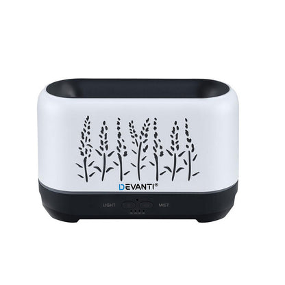 Devanti Aroma Diffuser Aromatherapy Flame 200ml DIFF-YX1689-WH