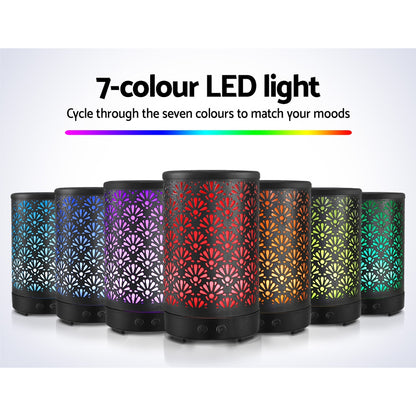 Devanti Aroma Diffuser Aromatherapy Black 100ml DIFF-YX181-LW