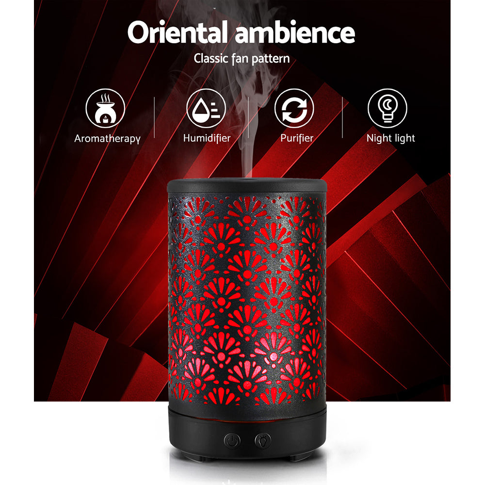 Devanti Aroma Diffuser Aromatherapy Black 100ml DIFF-YX181-LW