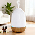 Devanti Ultrasonic Aroma Diffuser Aromatherapy 100ml LED Lights Iron Humidifier Forest DIFF-YX2009-LW