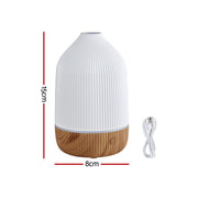 Devanti Ultrasonic Aroma Diffuser Aromatherapy 100ml LED Lights Iron Humidifier Forest DIFF-YX2009-LW