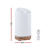 Devanti Ultrasonic Aroma Diffuser Aromatherapy 200ml LED Lights Iron Humidifier Forest DIFF-YX211-LW