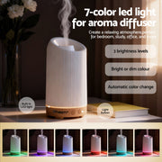 Devanti Ultrasonic Aroma Diffuser Aromatherapy 200ml LED Lights Iron Humidifier Forest DIFF-YX211-LW