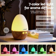 Devanti Ultrasonic Aroma Diffuser Aromatherapy 130ml LED Lights Iron Humidifier Forest DIFF-YX333-LW