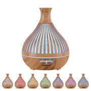 Devanti Ultrasonic Aroma Diffuser Aromatherapy 400ml LED Lights Iron Humidifier Forest Light wood grain DIFF-YX350-LW