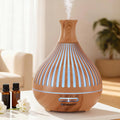 Devanti Ultrasonic Aroma Diffuser Aromatherapy 400ml LED Lights Iron Humidifier Forest Light wood grain DIFF-YX350-LW