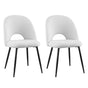 1 Set of 2 Artiss Dining Chair Boucle Sherpa DINC-B-SHP-WHX2