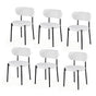 Artiss Dining Chairs Set of 6 Sherpa Boucle White DINC-B-W01-WHX6