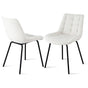 Artiss 2x Dining Chairs Velvet Tufted Kitchen Lounge Cafe Accent Chair Beige DINC-K-799-BGX2