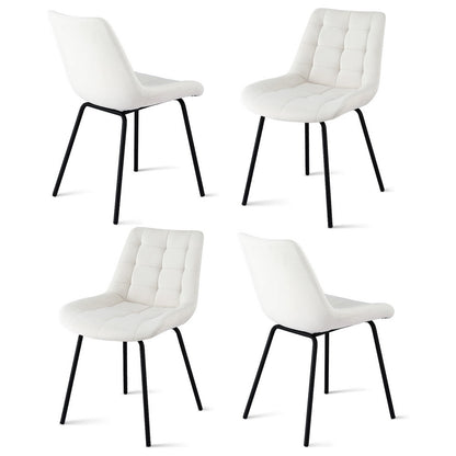 Artiss 4x Dining Chairs Velvet Tufted Kitchen Lounge Cafe Accent Chair Beige DINC-K-799-BGX4