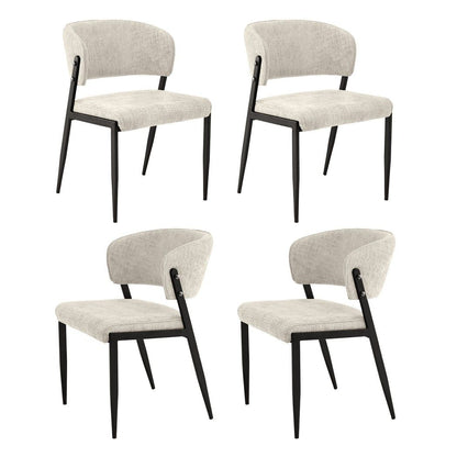Artiss Dining Chairs Set of 4 Linen Fabric Soft Upholstered Chairs Beige DINC-KJ-7016-BGX4