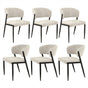 Artiss Dining Chairs Set of 6 Linen Fabric Soft Upholstered Chairs Beige DINC-KJ-7016-BGX6